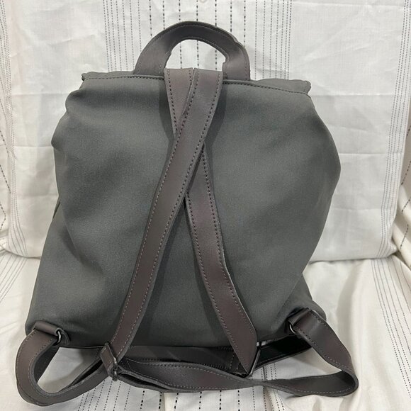 Coach Vintage Gray Nylon & Leather Backpack H9Z-6243 Waterproof - Picture 3 of 5